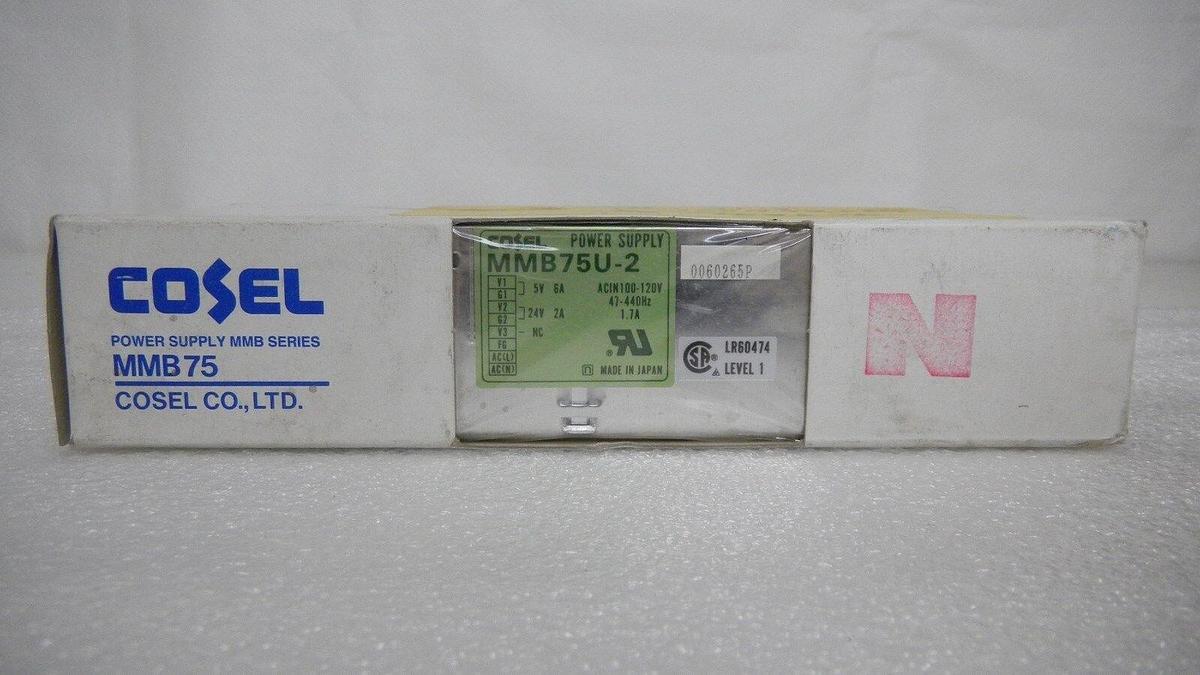 Used Cosel MMB Power Supply, MMB75U-2, acin100-120v 47-440hz 1.7A