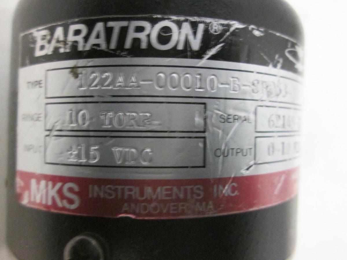 Used MKS, 10 Torr Baratron Pressure Transducer, 122AA-00010-B-SPO53-80, Used