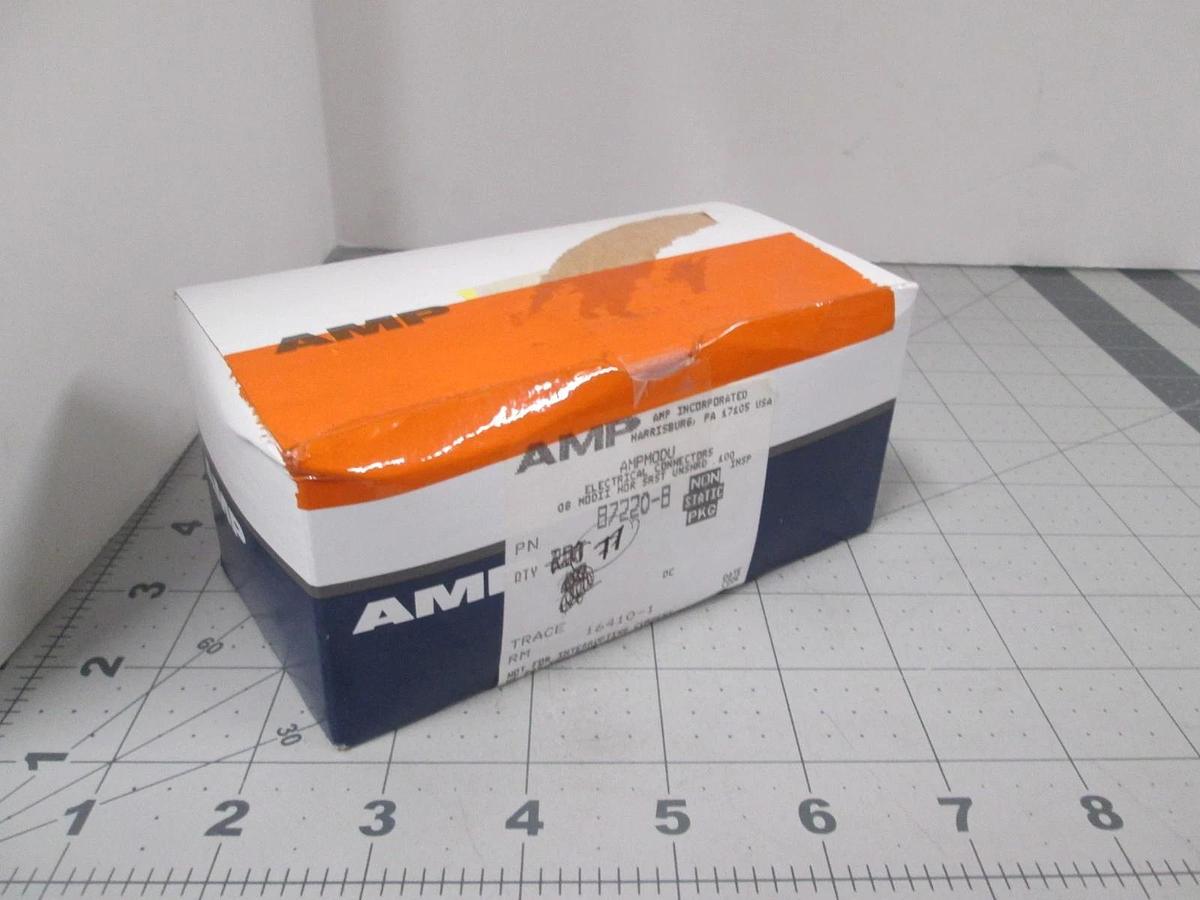 AMP, 87220-8, Connector Header, 8 POS, Single Row, Gold Contacts, New, Lot of 77