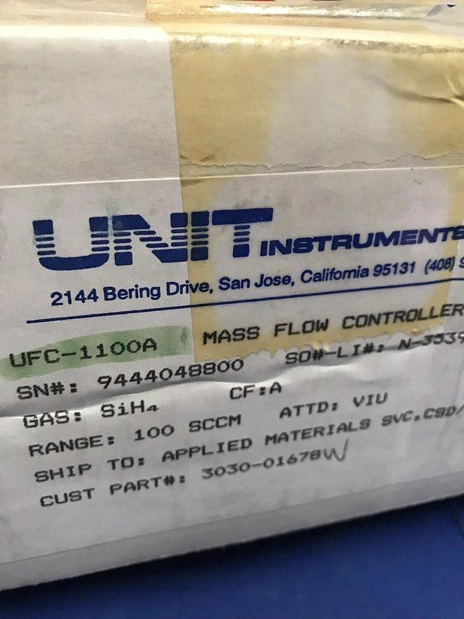 Refurbished Unit UFC-1100A Mass Flow Controller SiH4, 100 SCCM, Reburbished