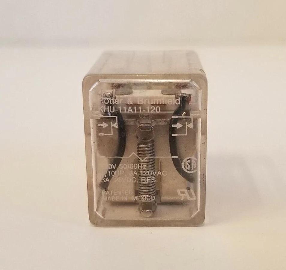 Used POTTER & BRUMFIELD KHU11A11-120 Relay, 3A, 28 VDC, Lot of 2