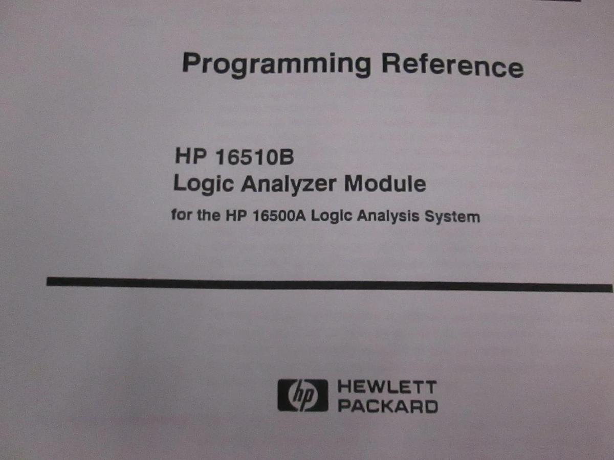 Used HP 16510B Logic Analyzer Module Programming Reference, Used