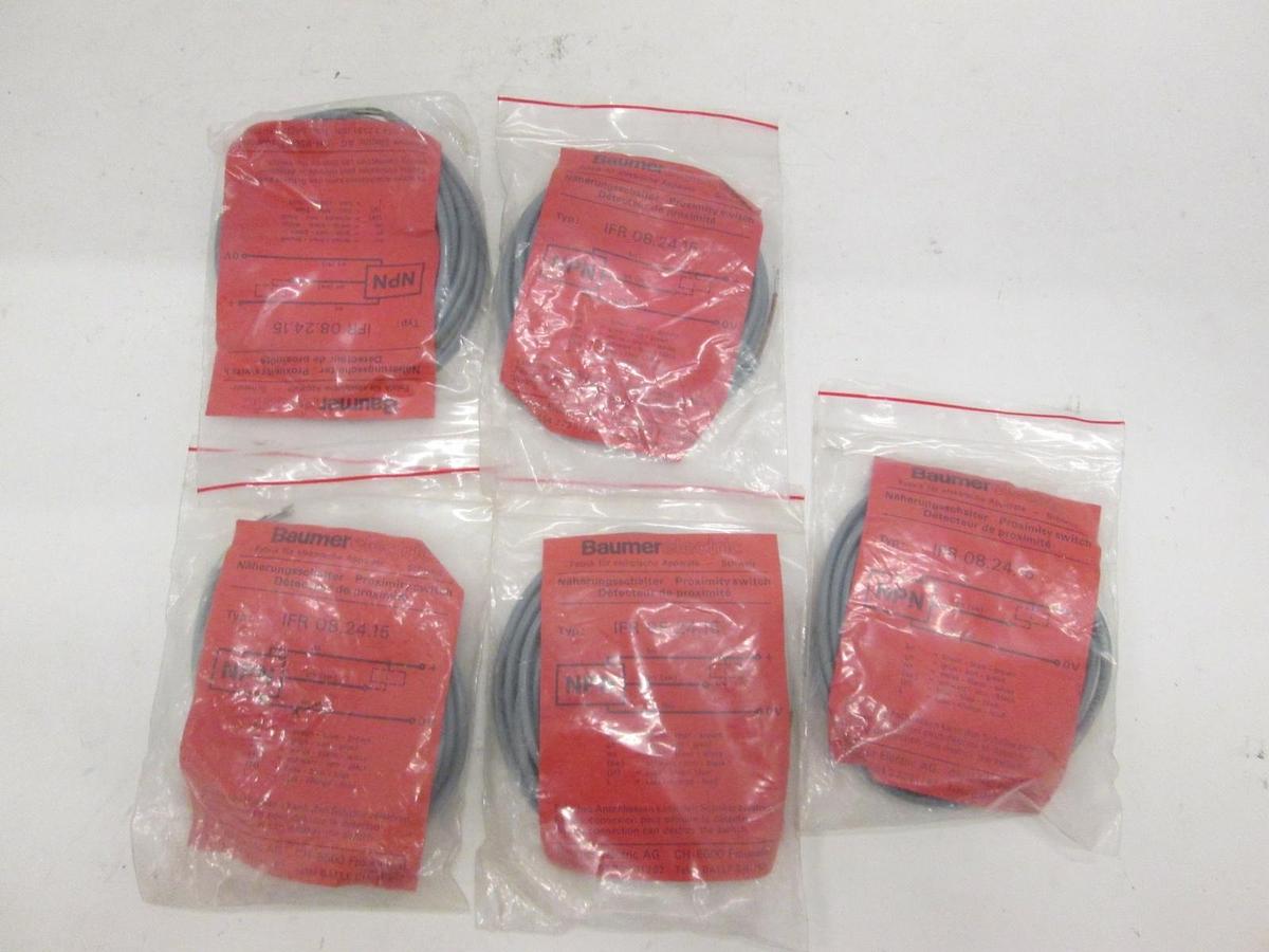 Baumer, Proximity Switch, IFR 08.25.15, New, Lot of 5
