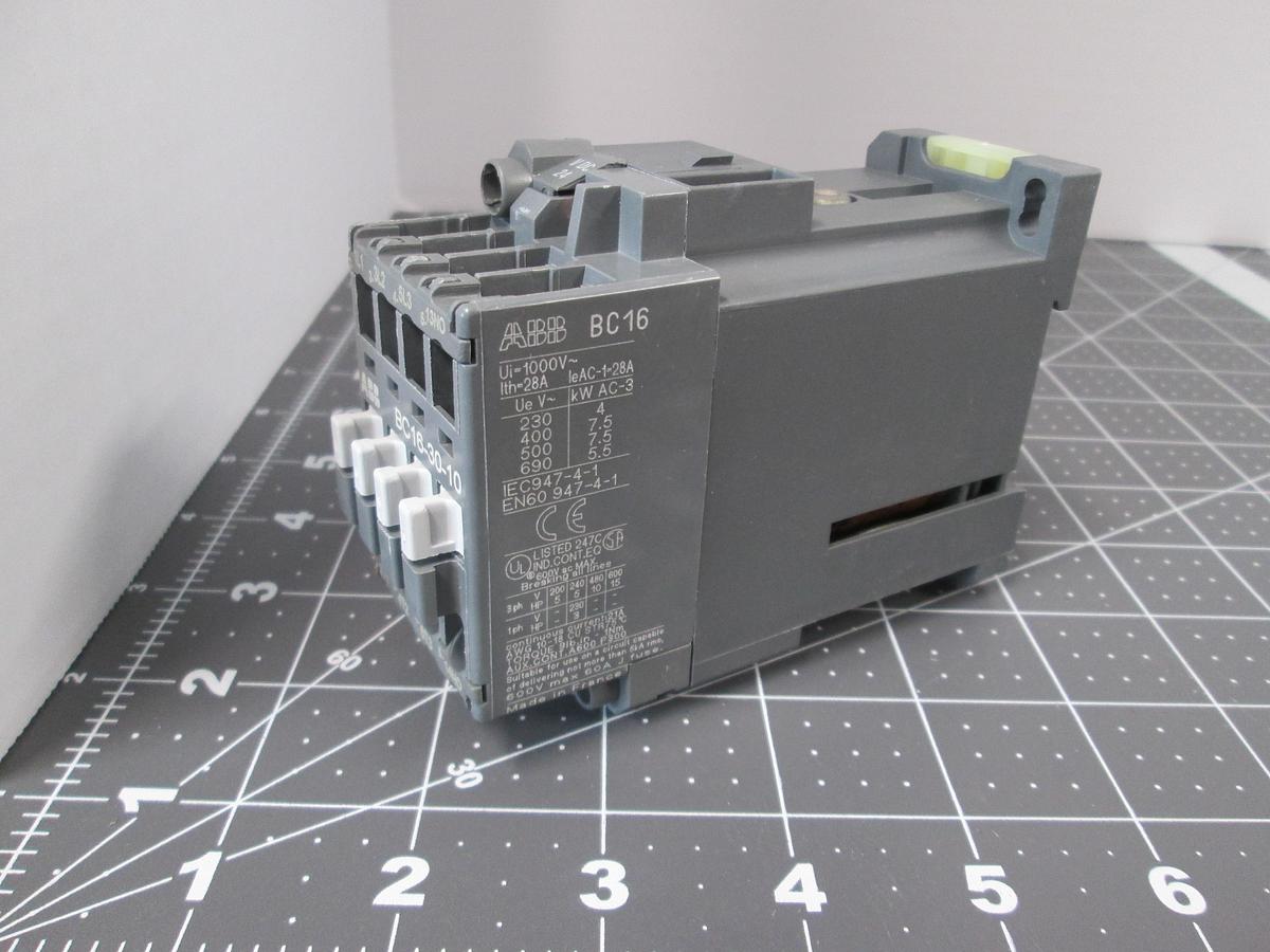 Used ABB, BC16, Contactor 28A 1000V 3-Phase IEC 947-4-1 Industrial Used