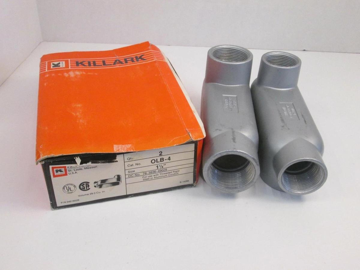 Killark 1 1/4" OLB O-Series Conduit Body, 1 1/4", NIB Lot of 2