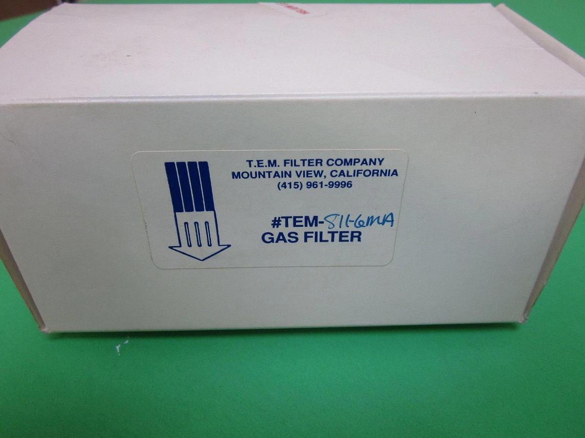 T.E.M. Gas Filter TEM-811-6MA, 3/8" Compression Seal, Teflon Membrane