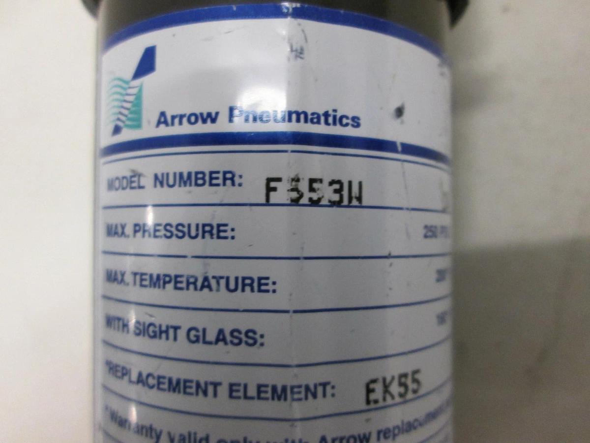 Used Arrow Pneumatics, F353W, Micron Air Filter Used
