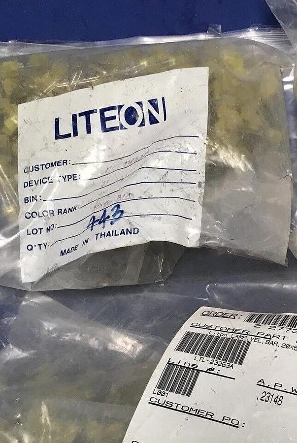 LITEON LTL-23253A Yellow LED Lamp, Lot of 400+ New