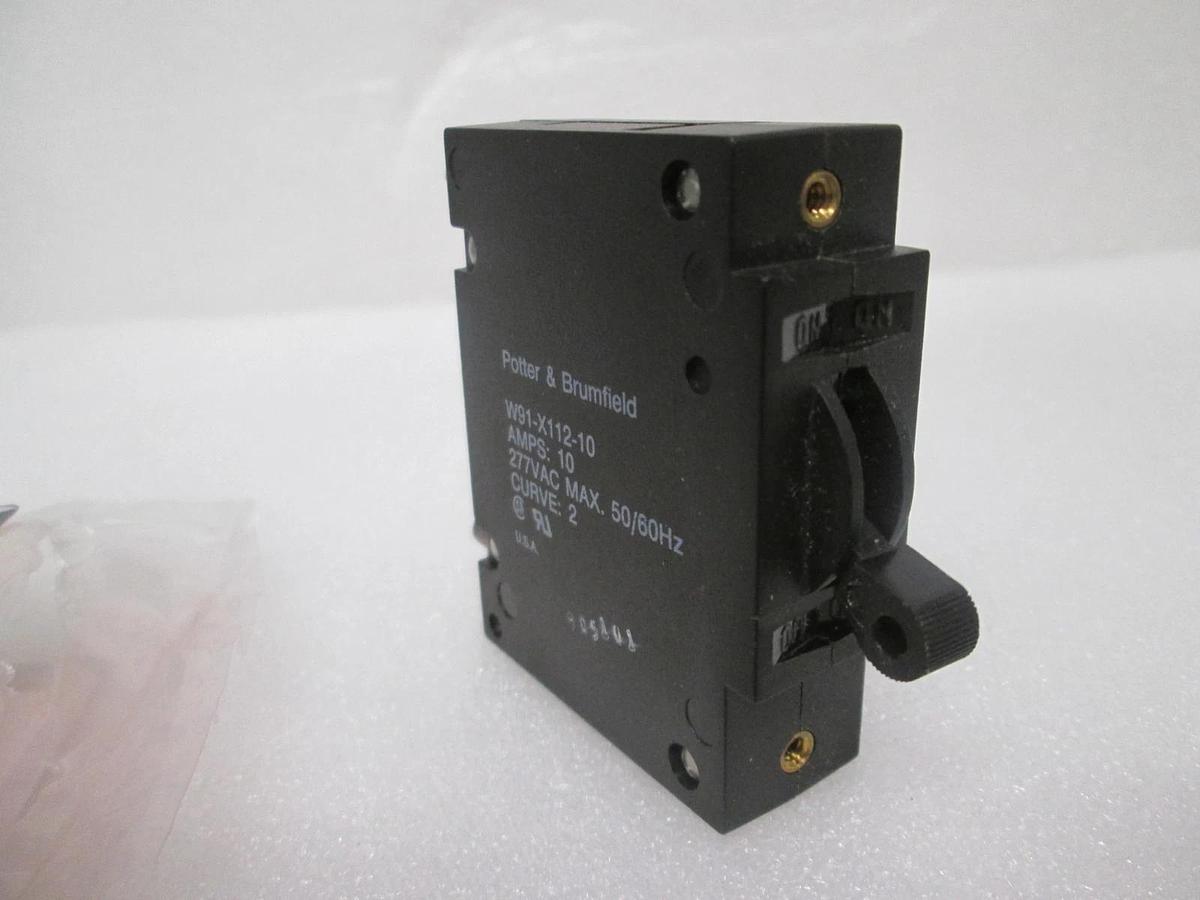 Potter & Brumfield, W91-X1112-10, Circuit Breaker, 1 Pole, 10A, New