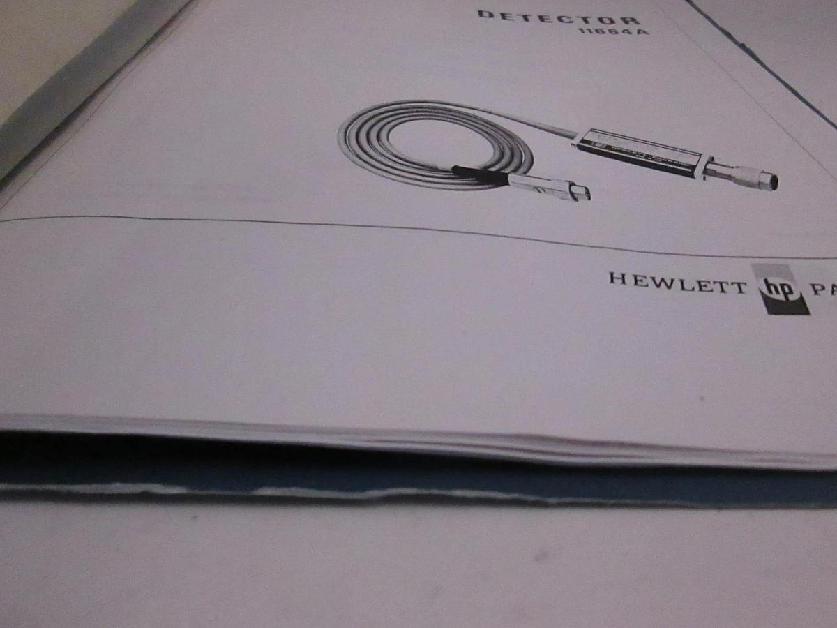Used HP Detector 11664A Operating and Service Manual, Used