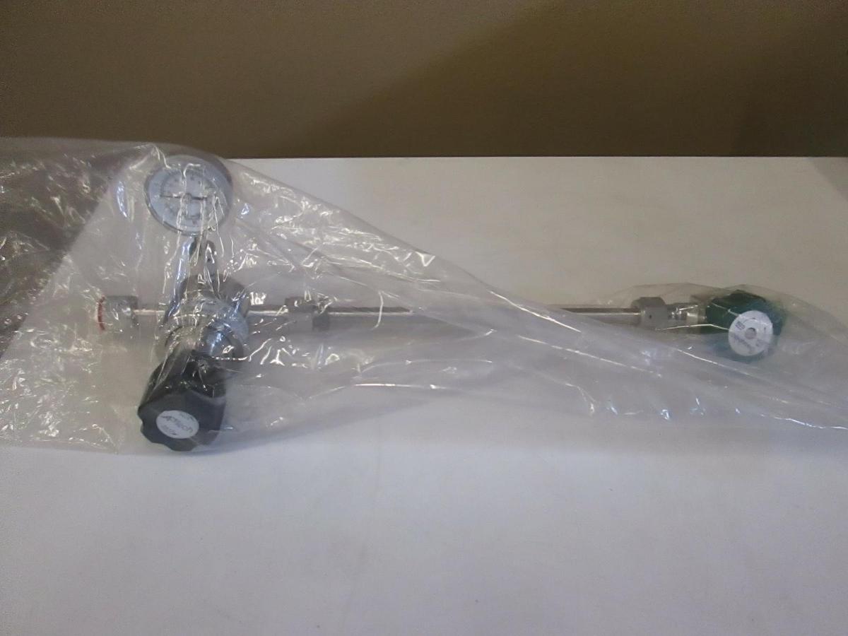 Used Aptech Gas Stick Assy, AP1210S Regulator, 30-0-100 PI Gauge, 6L-ELD8-CCXX Valve