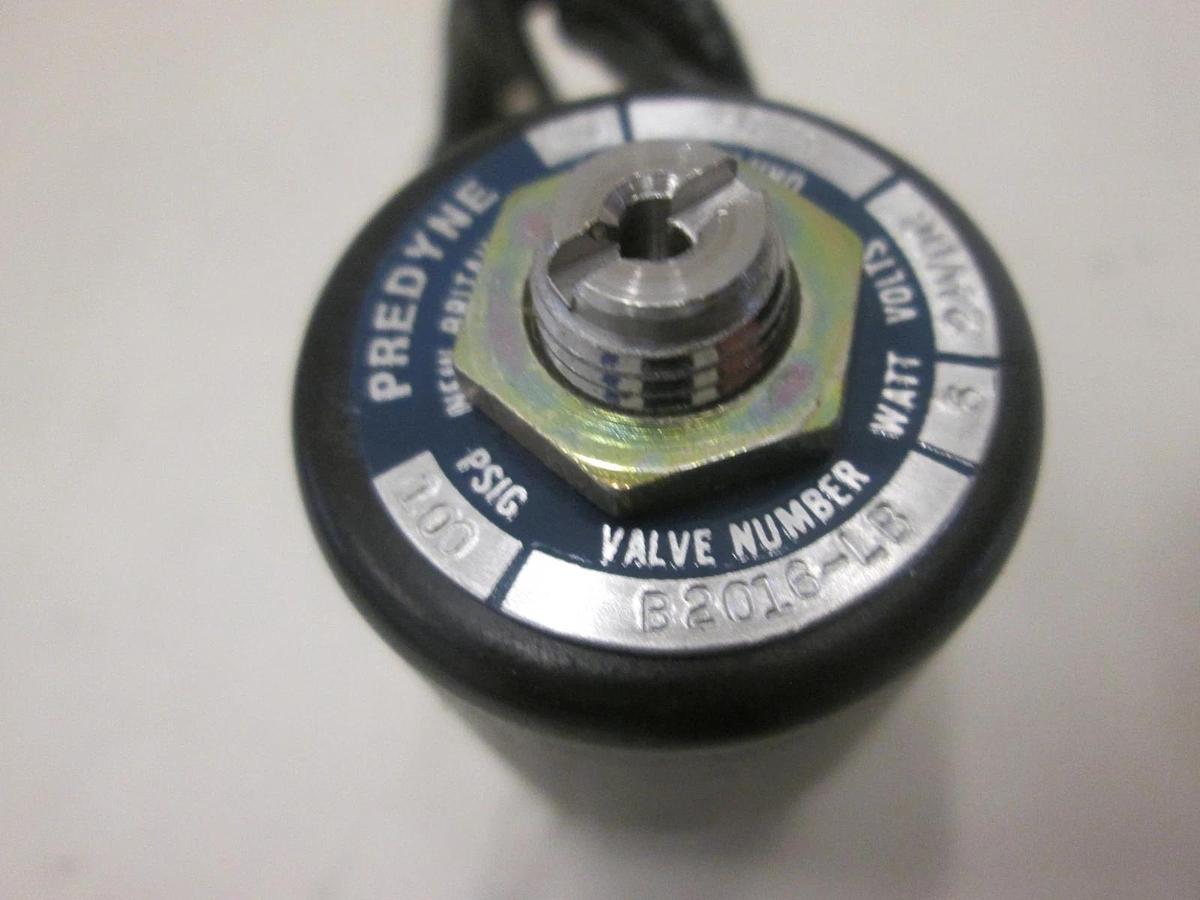Predyne, B2016-LB, VALVE SOLENOID 2WAY 1/4NPT,24VLT,100 PSIG, 5/3, New