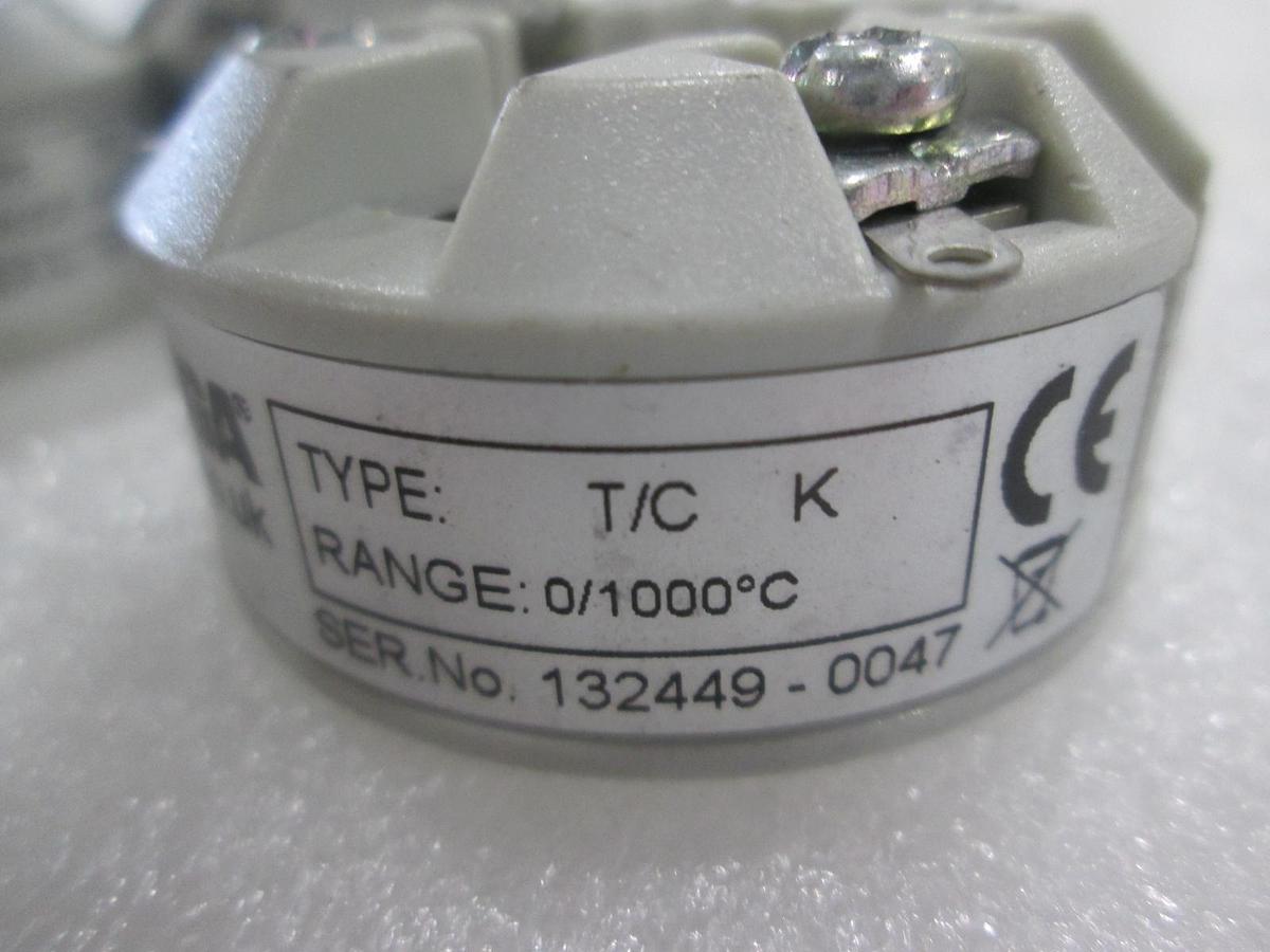 Used Omega, T/C K, 0-1000C Range, Thermocouple Temperature Transmitter Used, Lot of 3