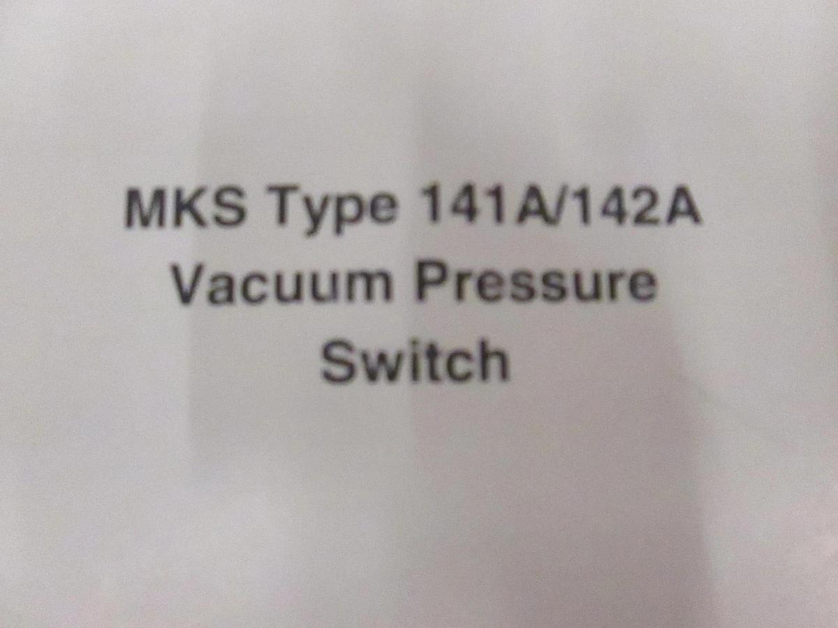 Used MKS Type 141A/142A Vacuum Pressure Switch Manual, 112905-P1, Used