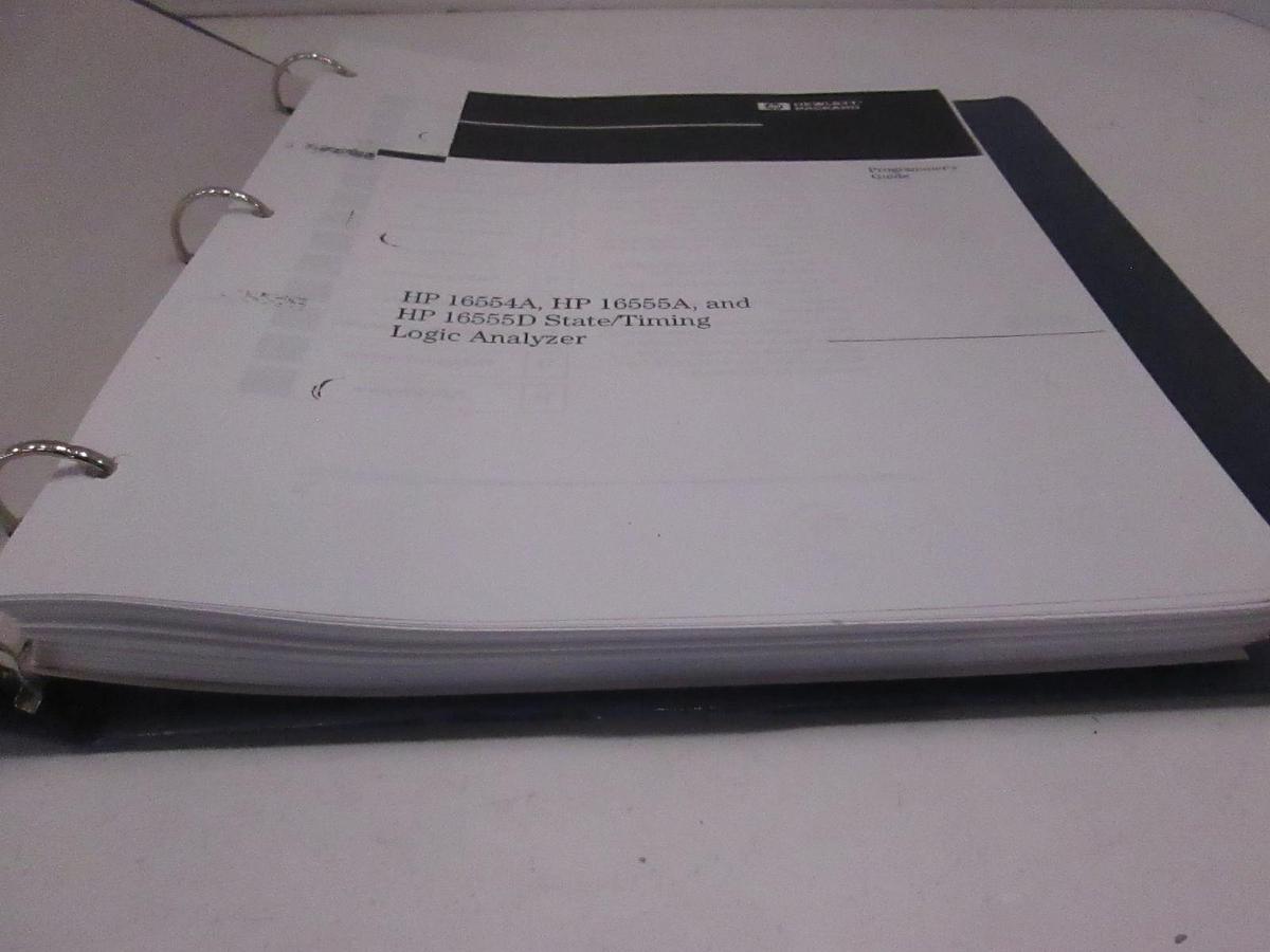 Used HP 16554A, 16555A and 16555D State/Timing Logic Analyzer Program Guide, Used