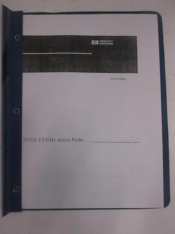 Used HP 1152A 2.5GHz Active Prove User's Guide, Used
