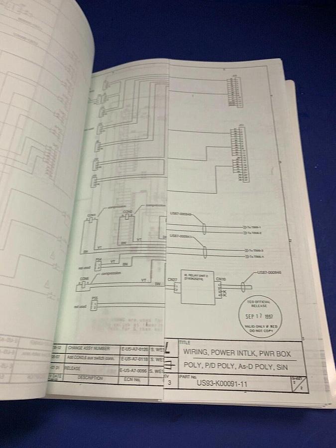 Used TEL ALPHA-8S-E Vertical LP-CVD As-D-POLY Electrical Drawing Book A00009855305