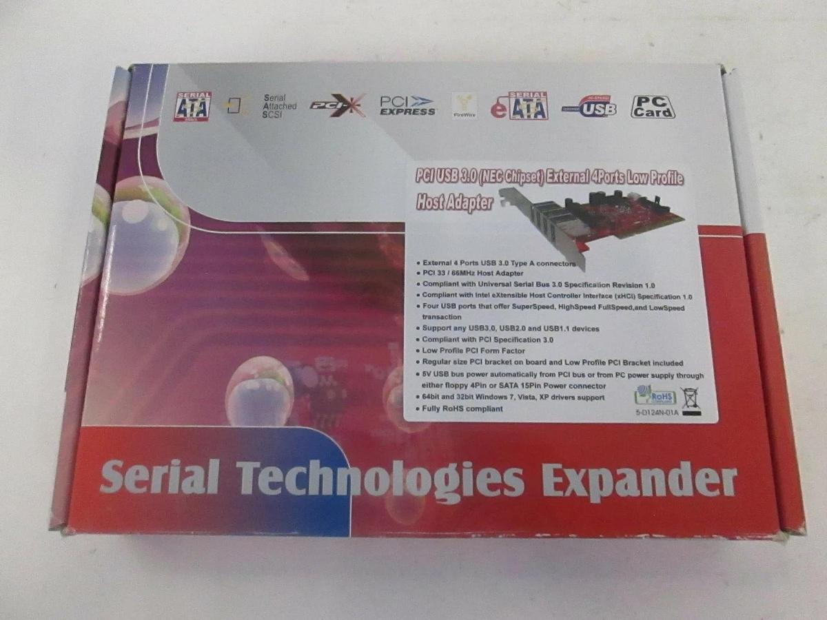 PCI USB 3.0 (NEC Chipset) External 4Ports Low Profile Adapter, New, Lot of 2