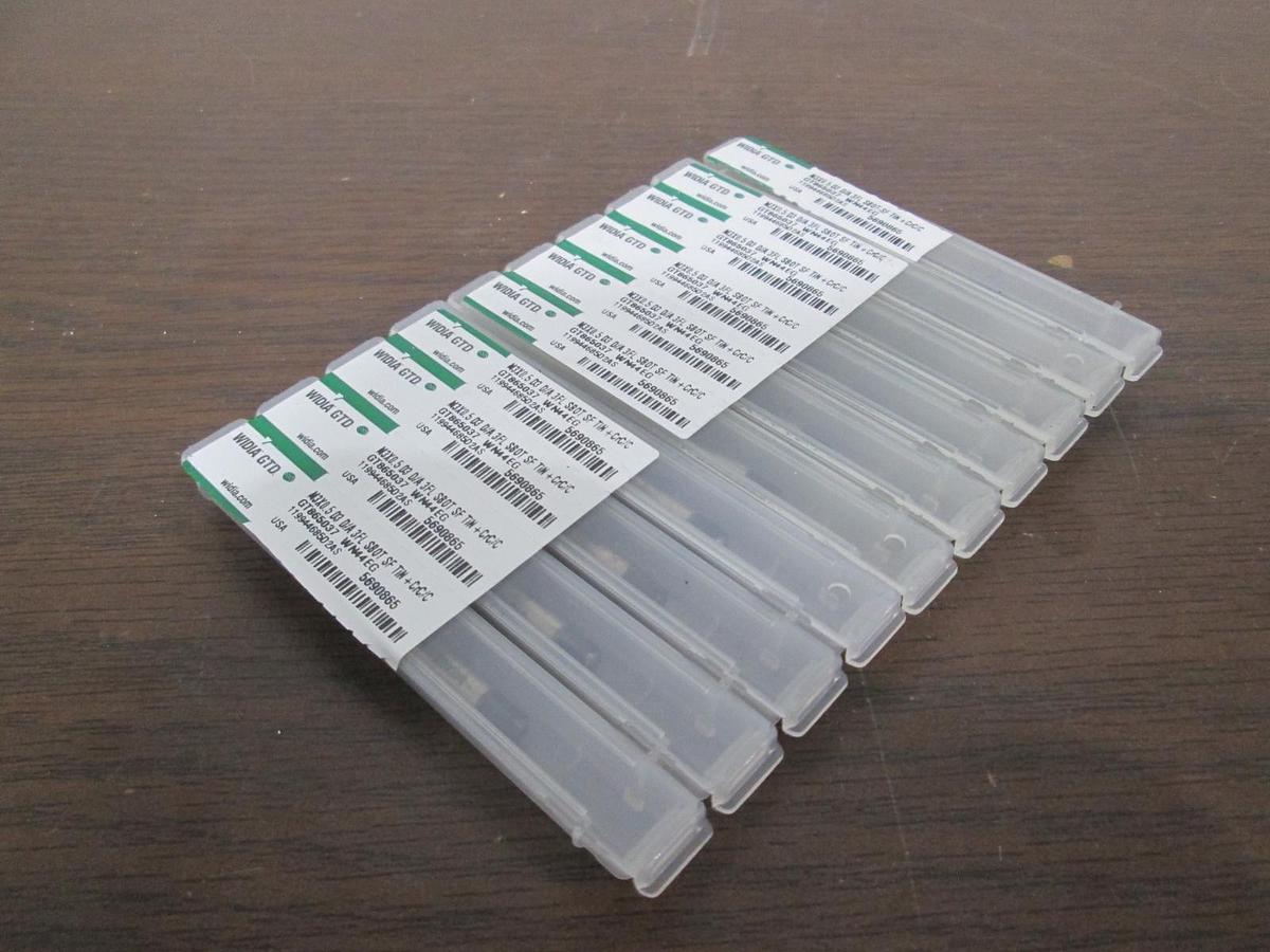 Widia GTD, GT865037, M3X0.5 D3 D/A 3FL SBOT SF TiN+CrC/C, New, Lot of 10