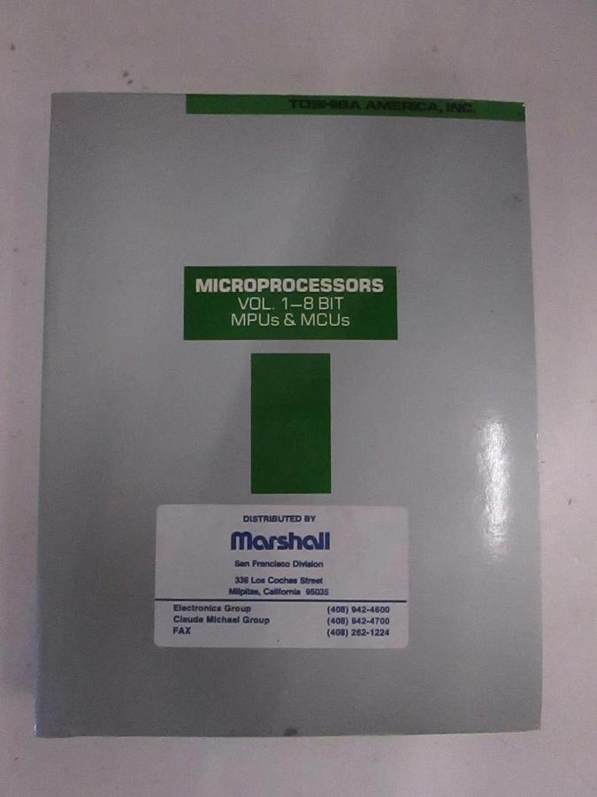 Used Toshiba Microprocessors Volume 1-8 Bit MPU's and MCU's, Used