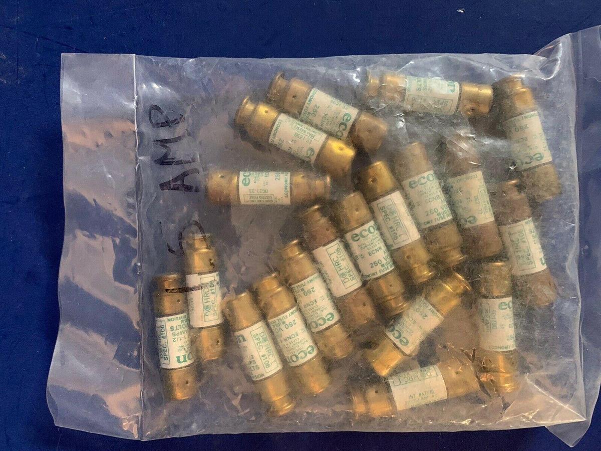 Used ECON Time Delay Fuse ECNR 1-1/2, 250V, Lot of 18 Used