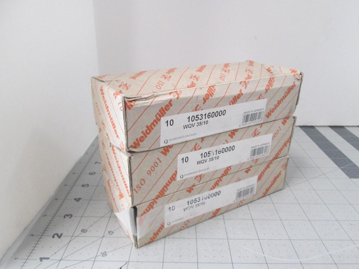 Weidmuller, 1053160000, WQV 35/10, Cross Connector Terminal Block, New, Lot of 3