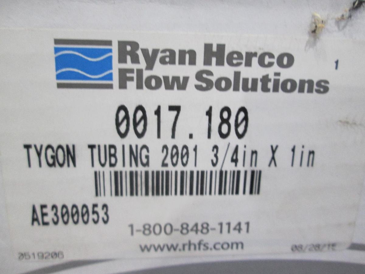 Ryan Herco, 0017.180, AE300053, Tygon Tubing 2001 ID 3/4in x OD 1 in, New, 50ft