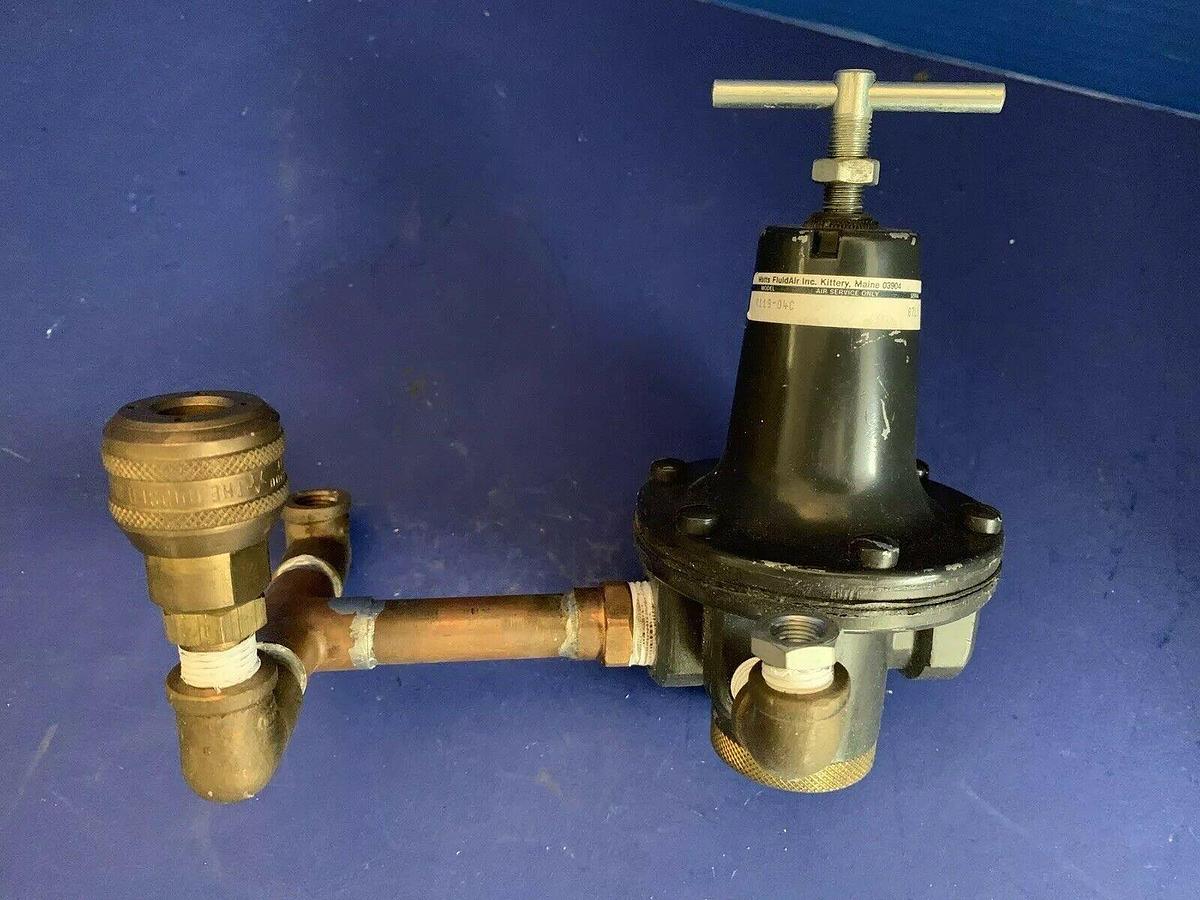 Used Watts R119-04C Air Regulator Assy w/ Hanson 3000 Push-Tite Coupling, Used