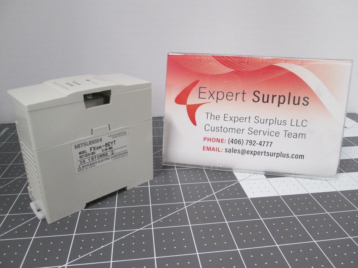 Used Mitsubishi, FX2N-8EYT, 8-Point Transistor Out Put Expansion Module