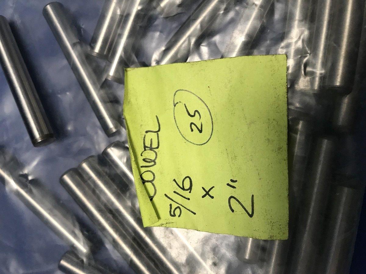Used 5/16 x 2" Dowel Pin, Lot of 25