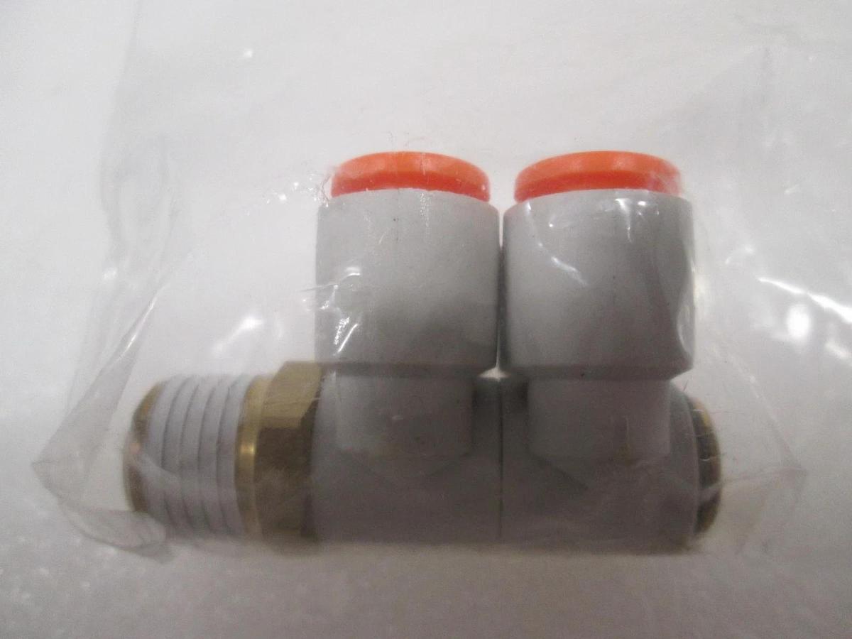 Used SMC, 1/4" 4-Port Fitting, 206-7302, Used