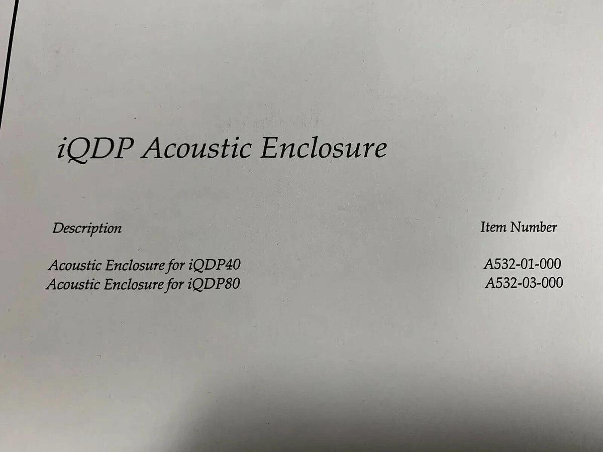 Used Edwards iQ Acoustic Enclosure Manual