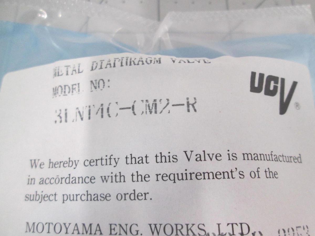 Hamlet, 3LNT4C-CM2-R, Metal Diaphragm Valve, New