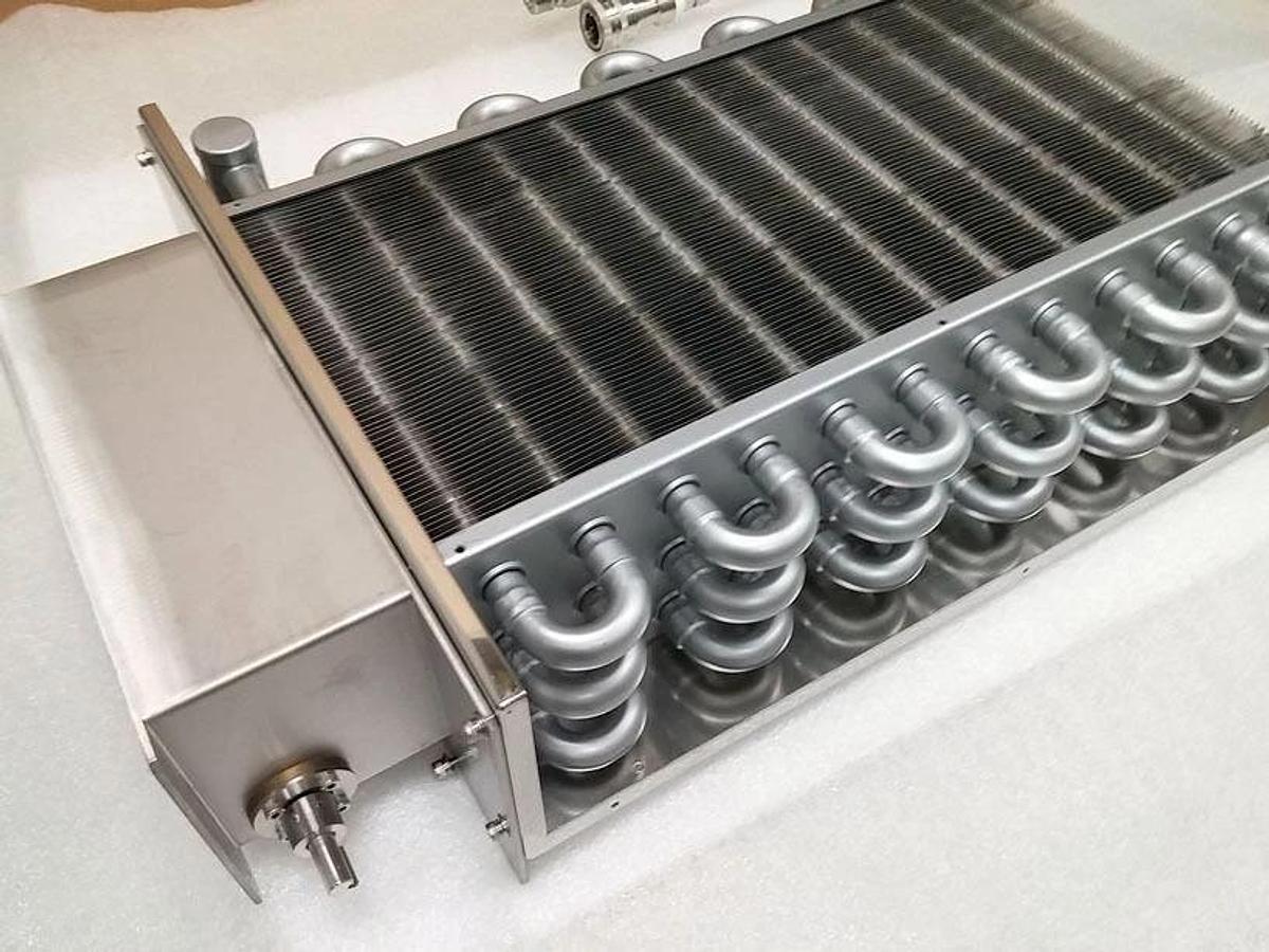 Used Kokusai Stainless Steel Heat Exchanger with Fuji Seiki Throttle Valve, Used