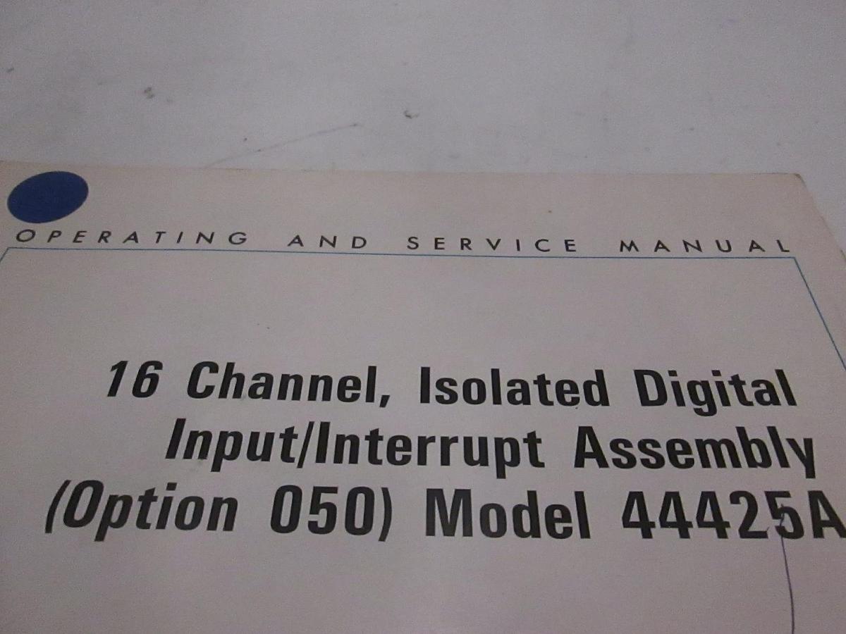 Used HP 16 Channel, Isolated Digital Input/Interrupt Assy, Model 44425A (Option 050)