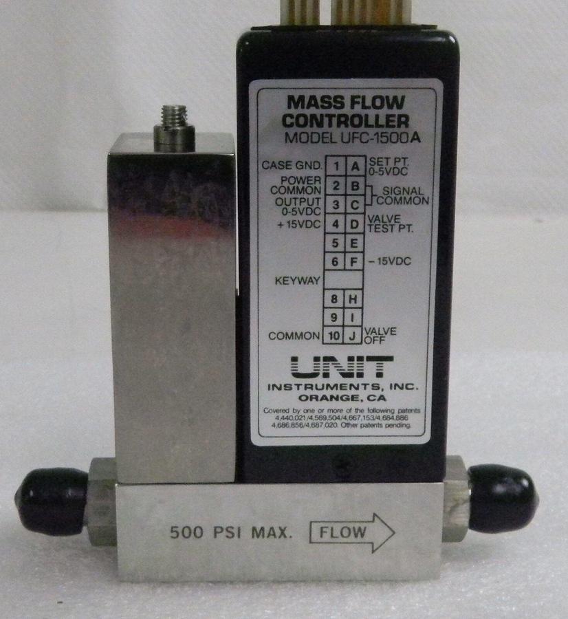 Used Unit UFC-1500A, Mass Flow Controller, Gas- HBR, Range- 200 SCCM, 1/4" M I/O