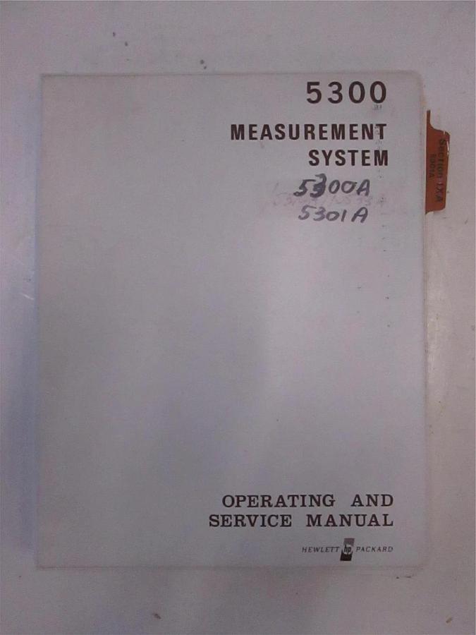 Used HP Measuring System 5300A Operating and Service Manual, Used