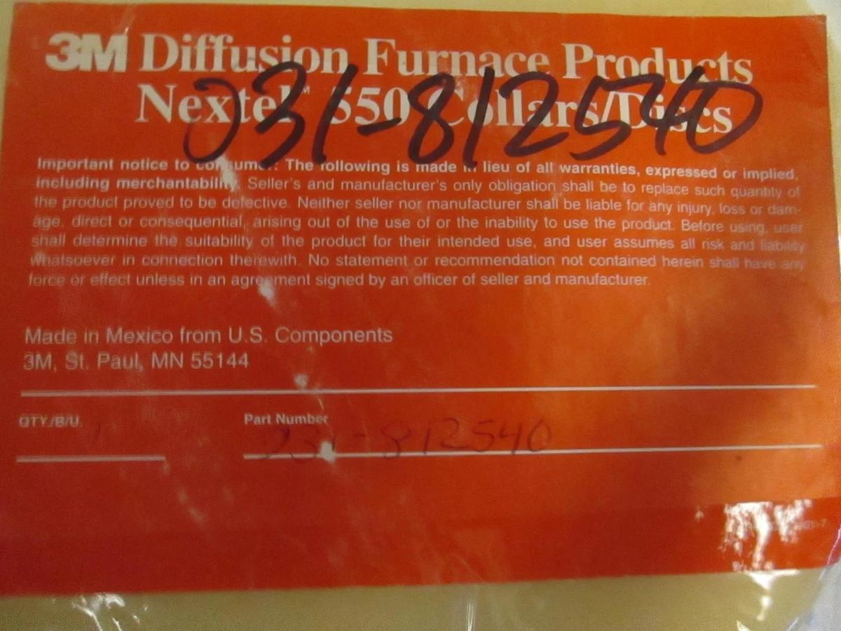 3M Diffusion Furnace Products, Nextel 550 Collar, 031-812540, 2" X 9" X 11.5"