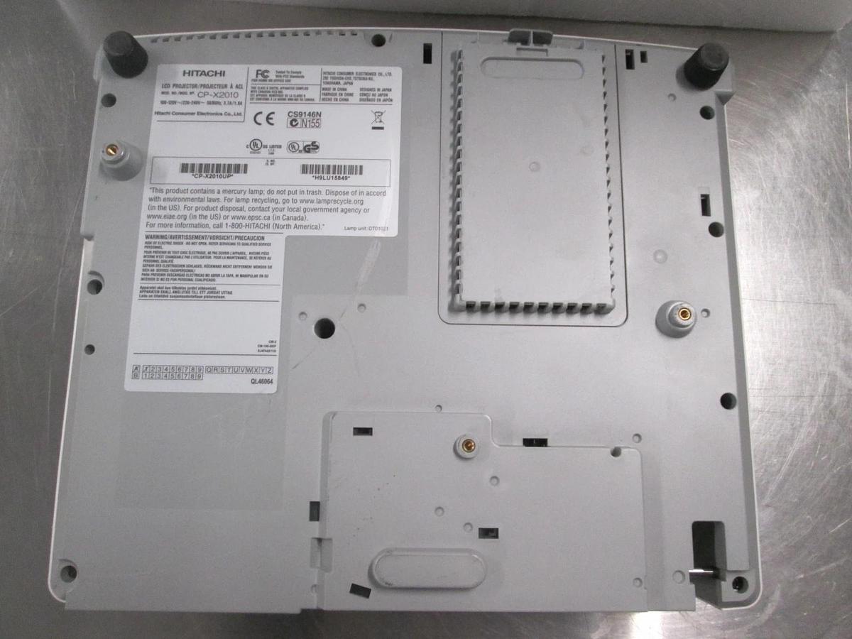 Used Hitachi Model: CP- X2010, LCD projector 100-120v/ 220-240v , 50/60Hz 3.7-1.0A