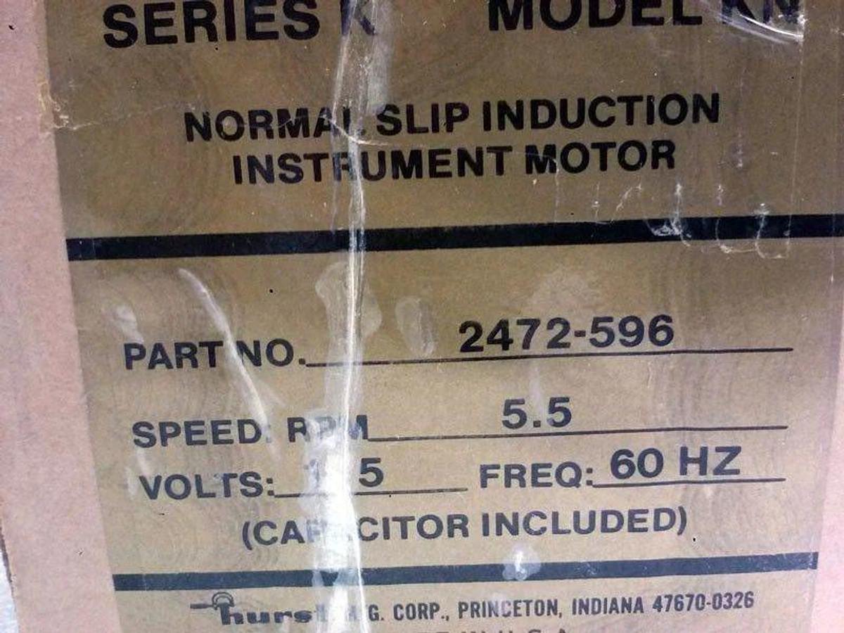 Hurst KN 2472-596 Normal Slip Geared Induction Motor 5.5RPM 115V 8.5W, NIB