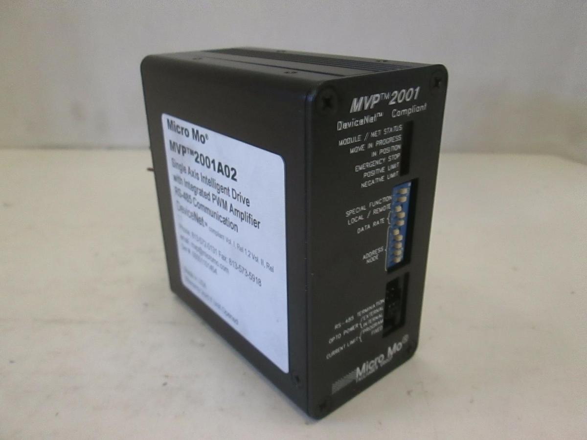 Used Faulhaber MicroMo DeviceNet MVP2001A02 Single Axis Intelligent Drive w/ Amp, New
