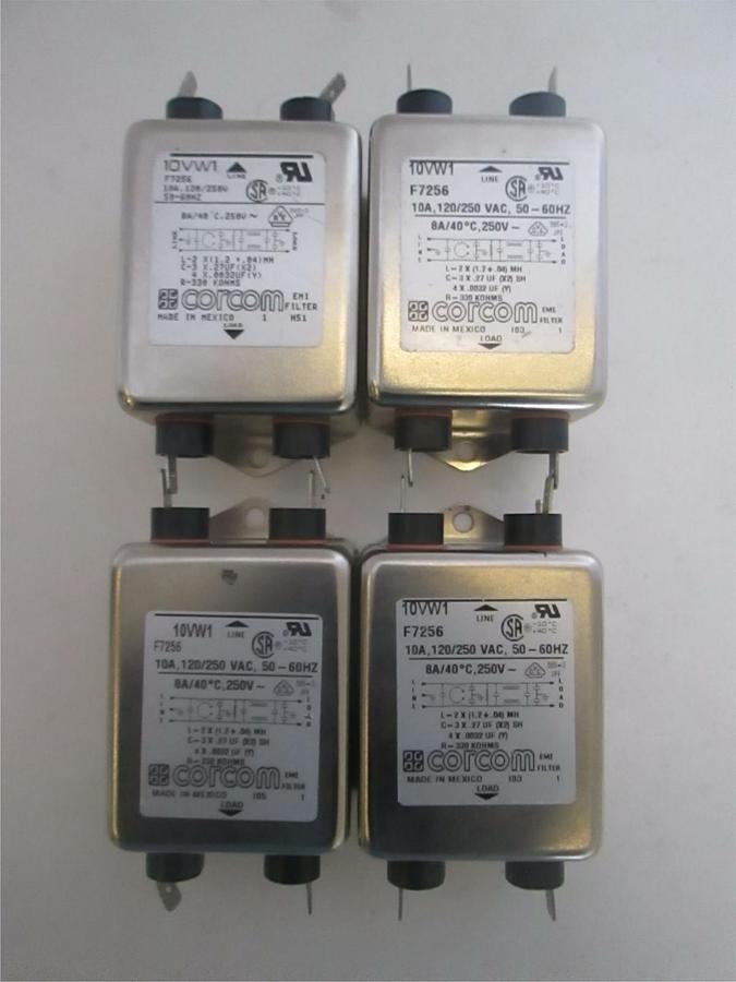 Used Corcom, 10VW1, EMI Filter, Used, Lot of 4
