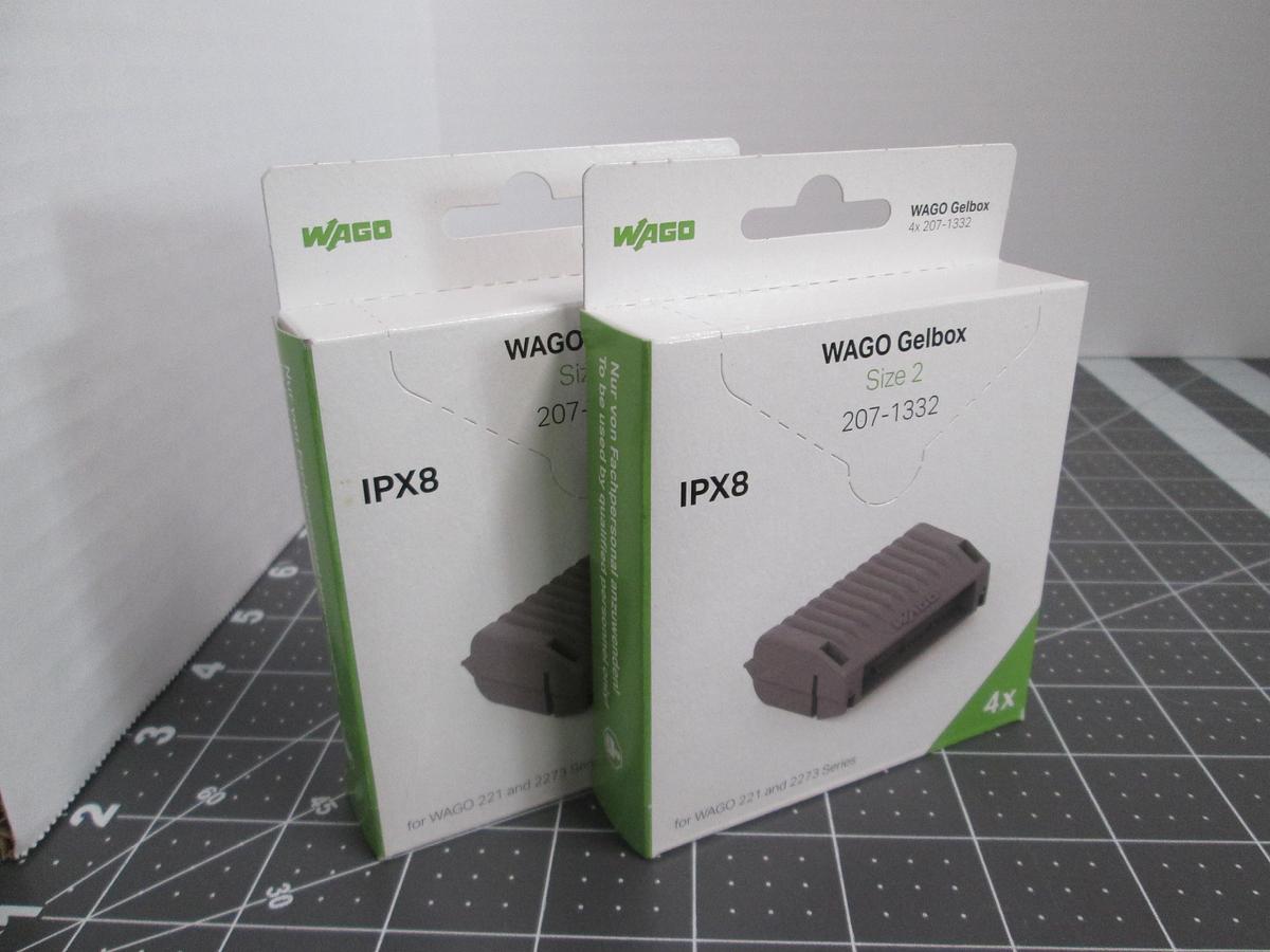 WAGO, 207-1332, Gelbox Size 2 IPX8 for 221-2273 Lot of 2 New