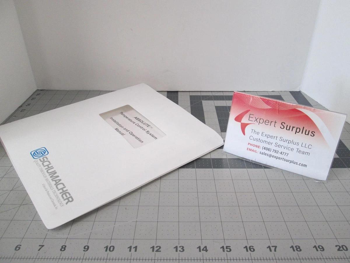 Used Schumacher, ABSOLUTE, Temperature Control System, Install and Operation Manual