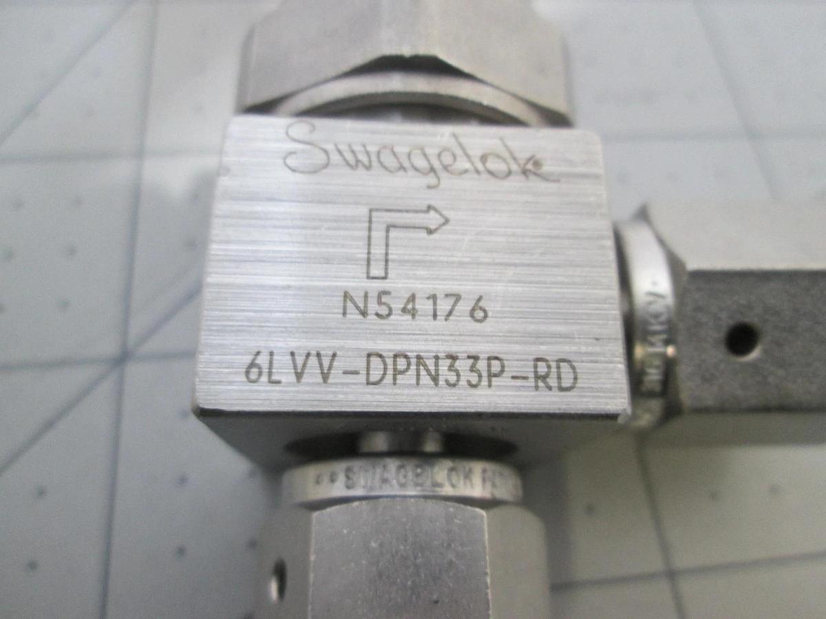 Used Swagelok, 6LVV-DPN33P-RD, Manual Actuation Shutoff Diaphragm Valve, Used