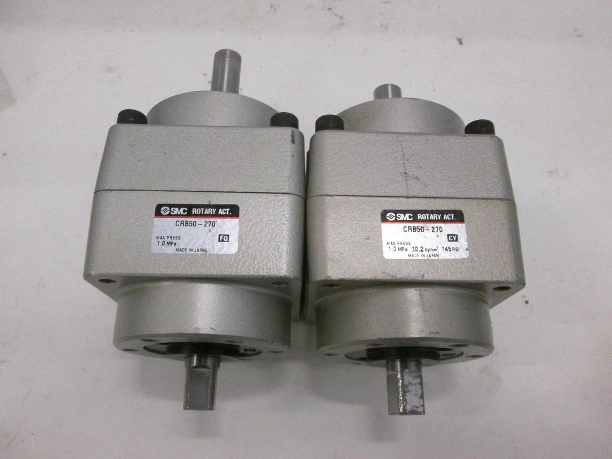 Used SMC, CRB50-270, Rotary Actuator, Used, Lot of 2