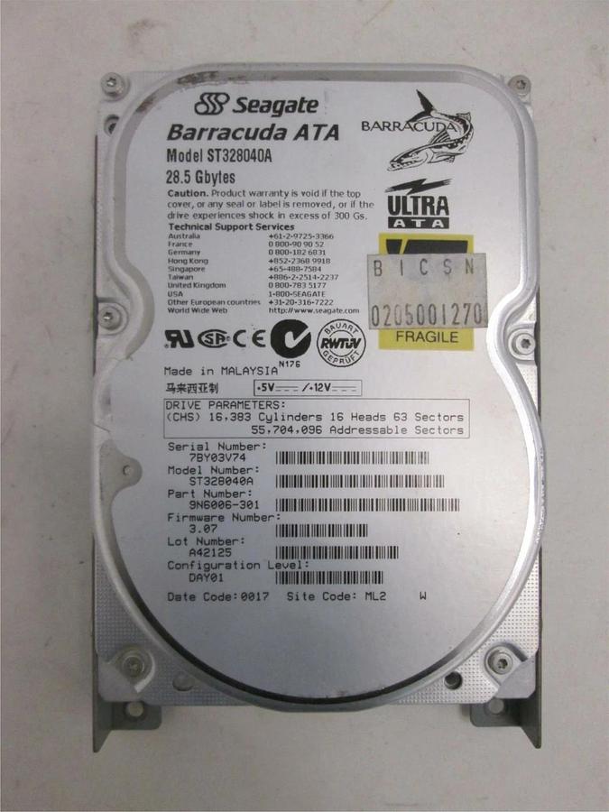 Used Seagate, Barracuda ATA, ST328040A, Used