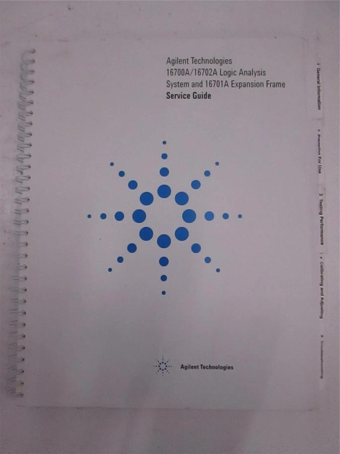 Used Agilent Tech 16700A/16702A Logic Analysis Service Guide, Used