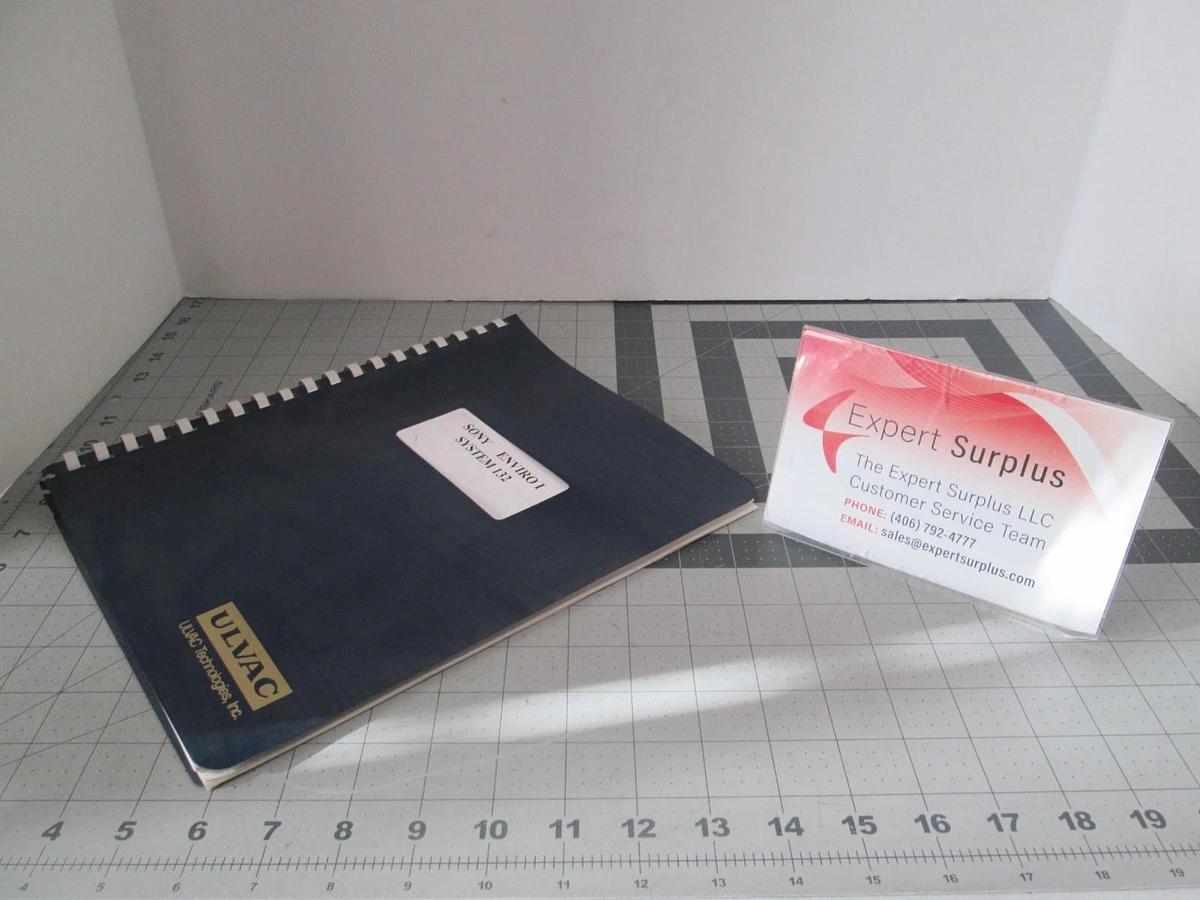 Used Ulvac, Sony Enviro 1 System 132 Guide, Used