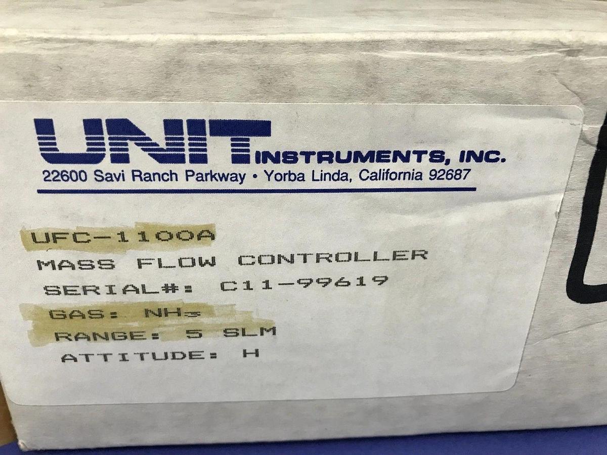 Used Unit UFC-1100A Mass Flow Controller, NH3, 5 SLM, Refurbished